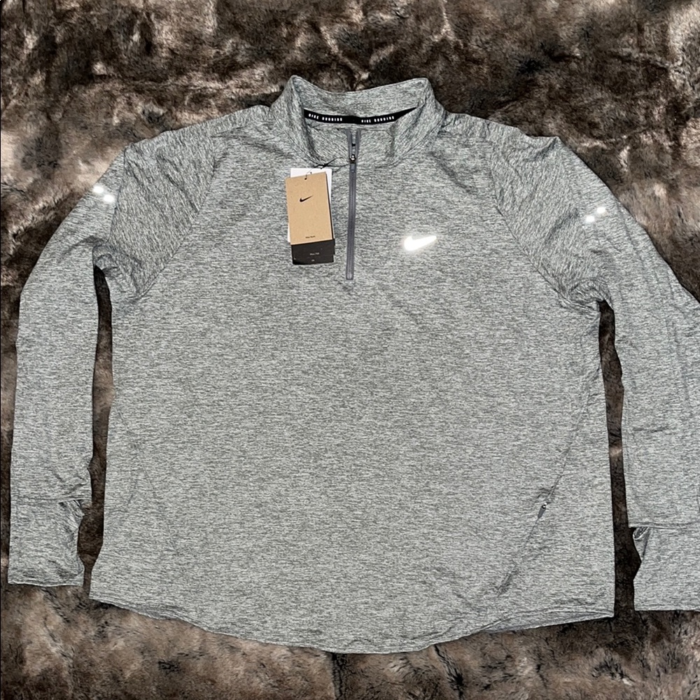 1X Tall Nike Element 1/4 Zip Pullover Running Top shirt Gray Women's UPF  40 NWT